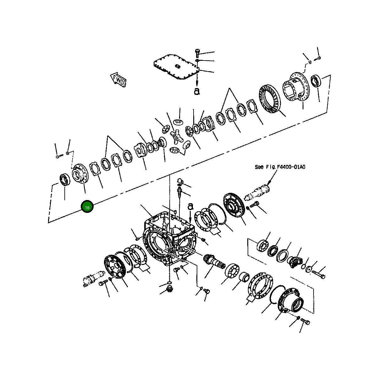 Крышка 423-22-27121  Komatsu