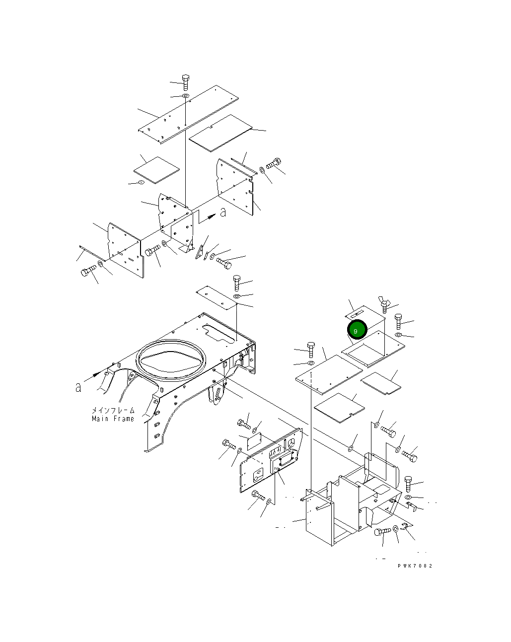 Крышка 21J-54-11642 Komatsu