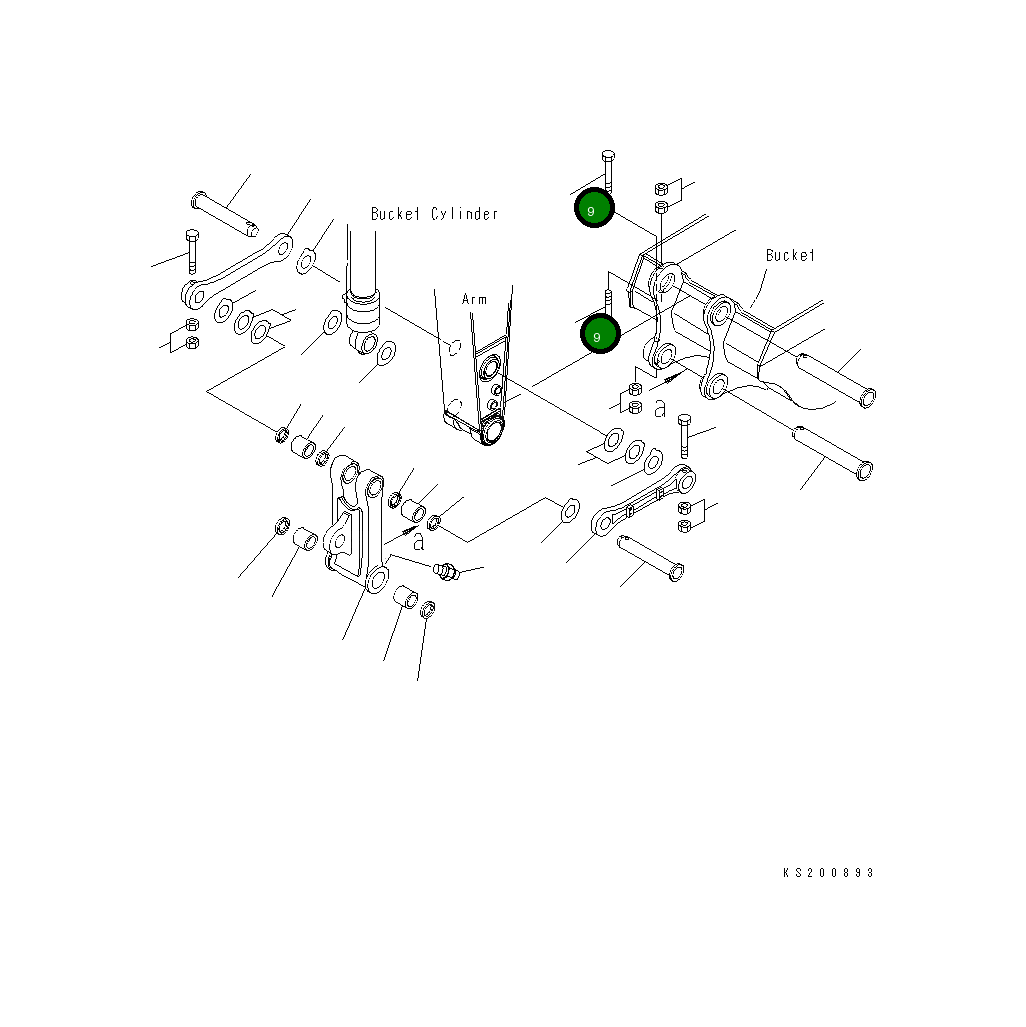 Болт 207-70-K2980 Komatsu