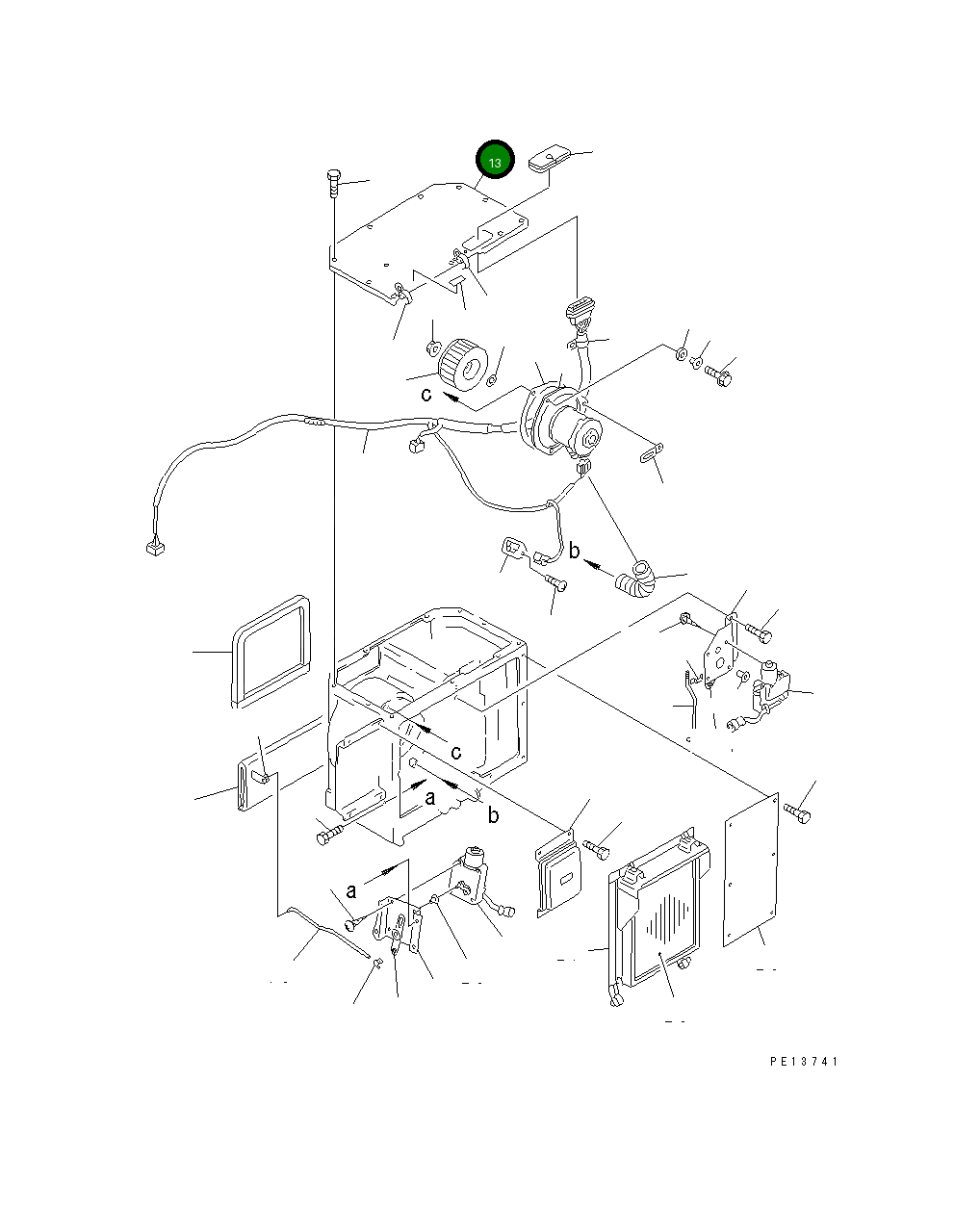 Крышка 195-Z11-7451 Komatsu