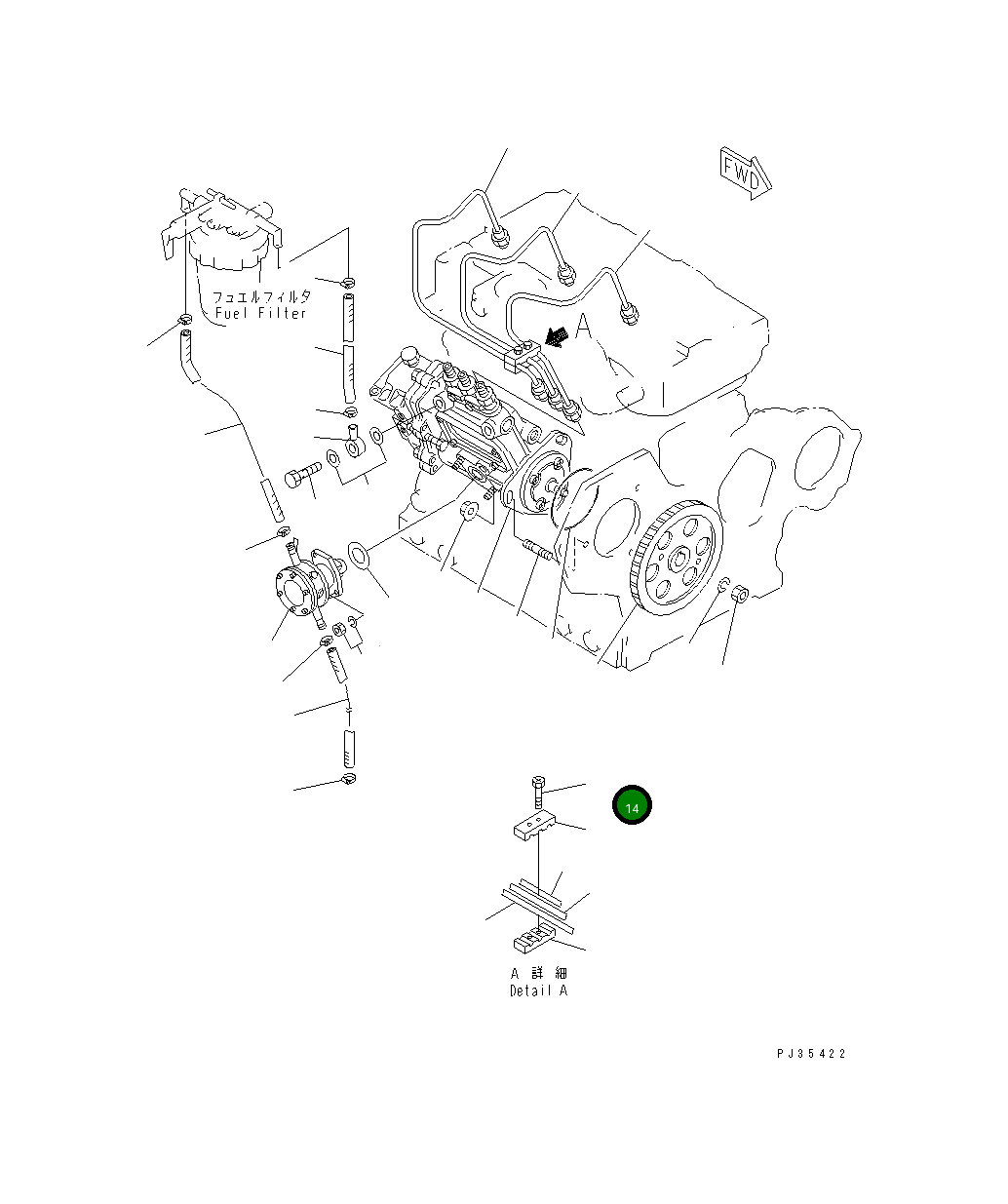 Болт YM129150-59130 Komatsu