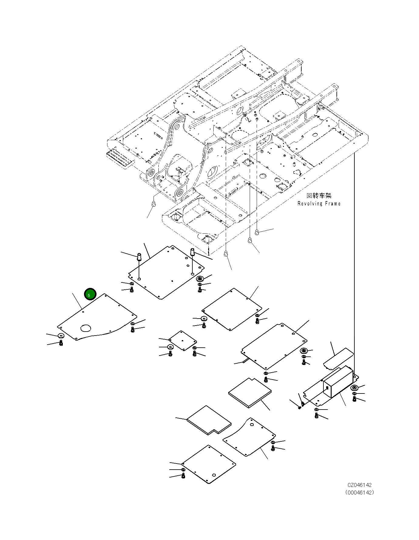 Крышка 206-54-23340 Komatsu
