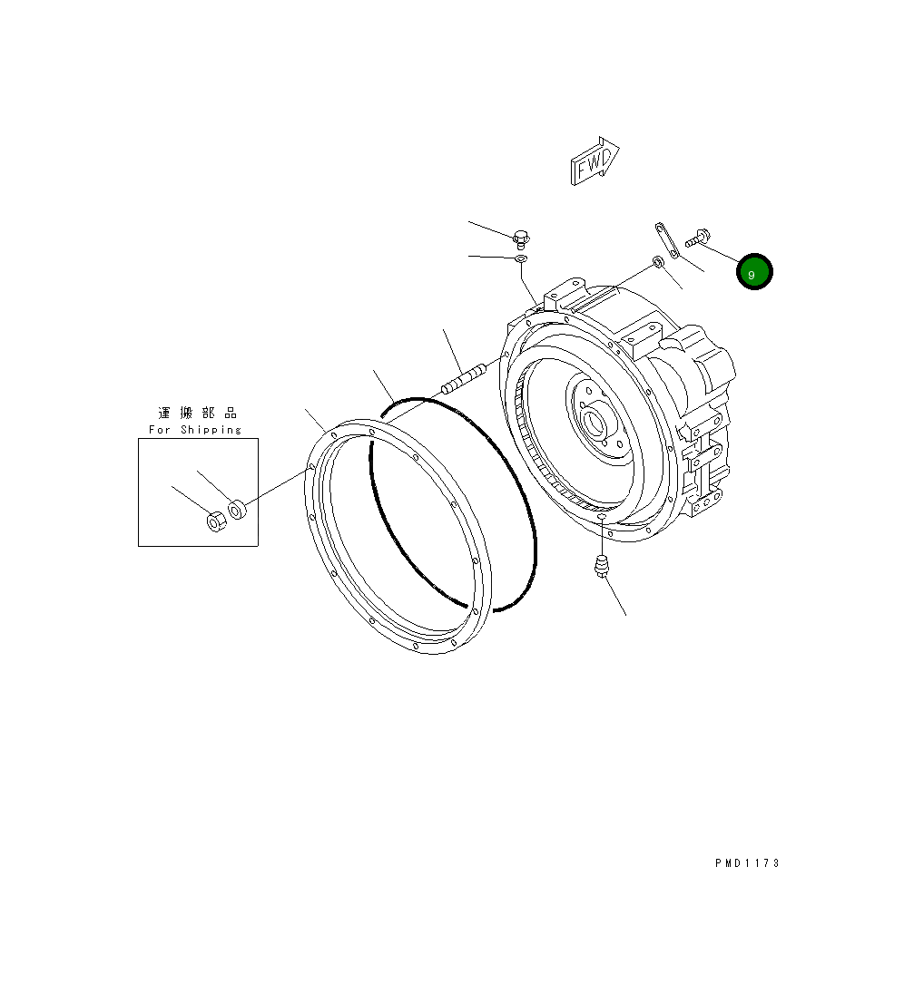 Болт 6732-21-4280 Komatsu