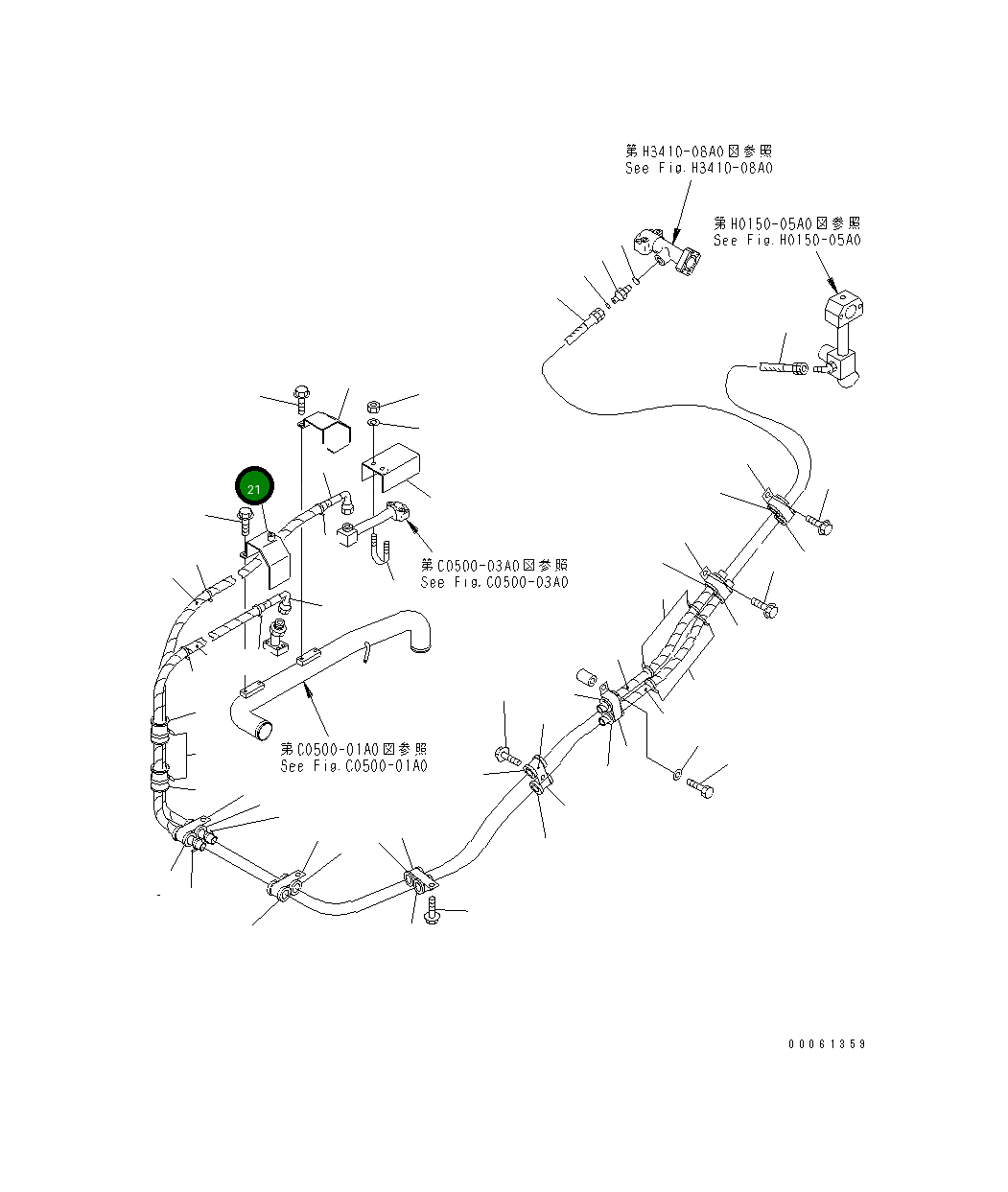 Крышка 56D-61-21941 Komatsu