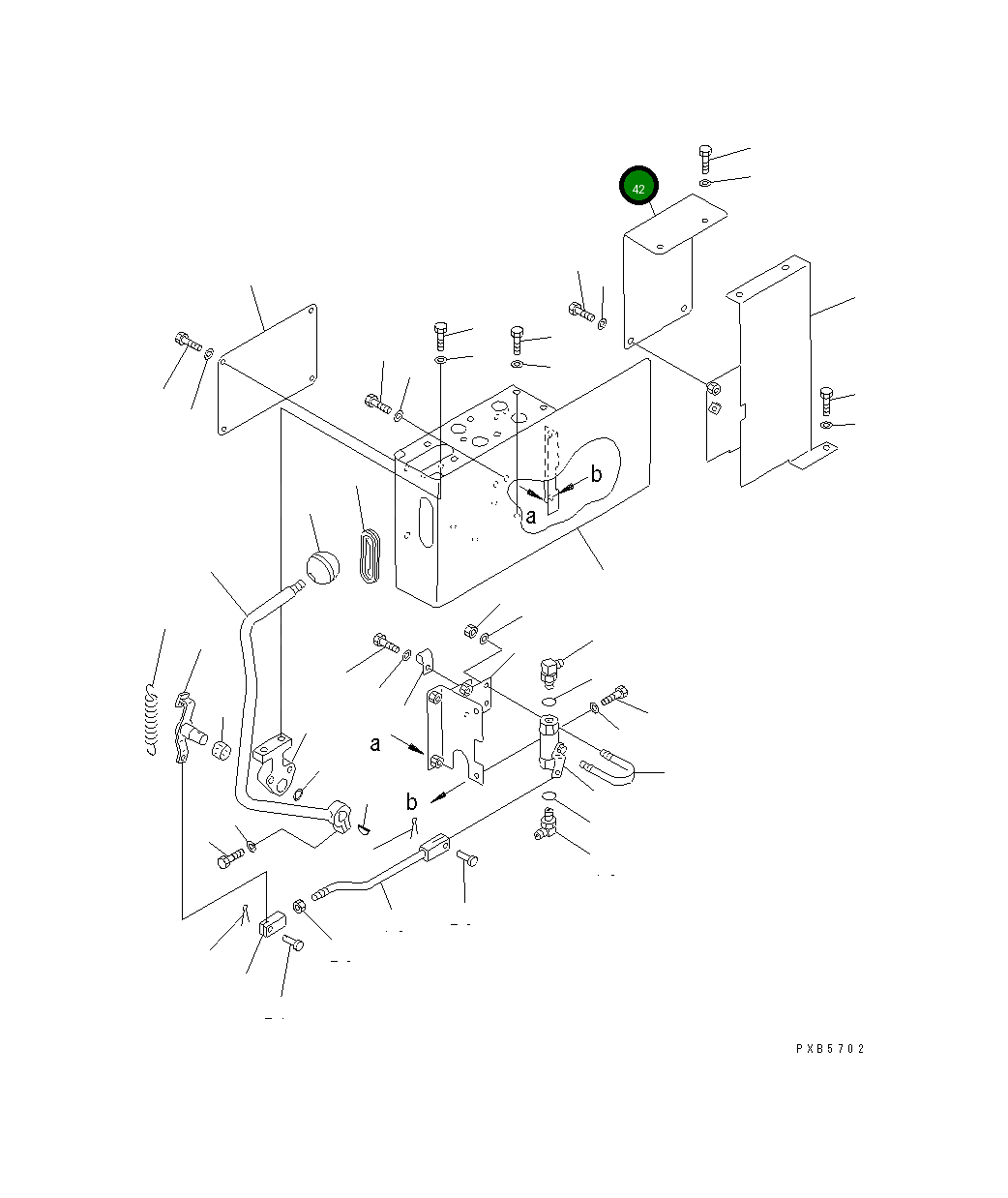 Крышка 20Y-43-28190  Komatsu