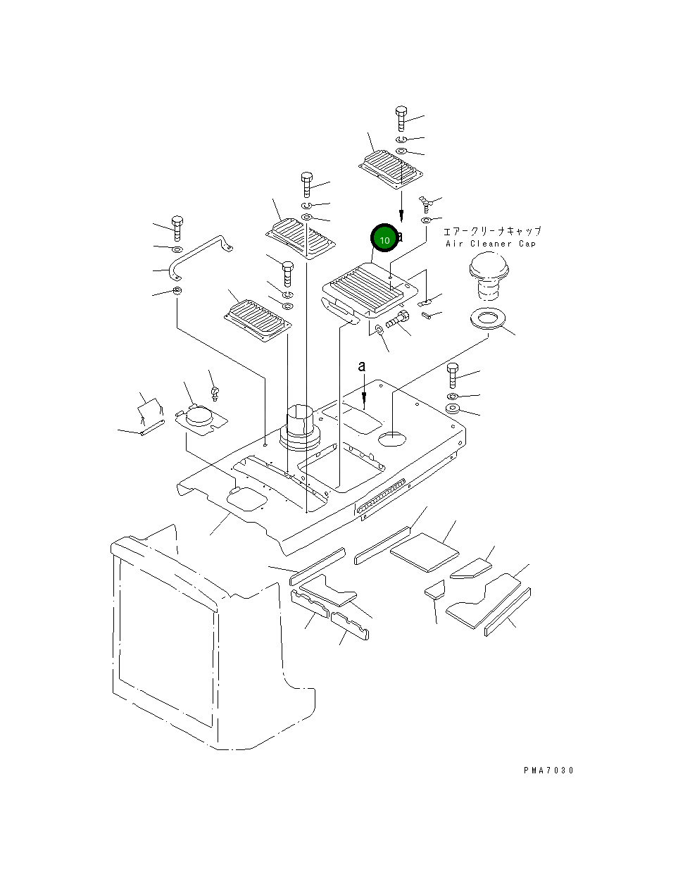 Крышка 130-A62-3281  Komatsu
