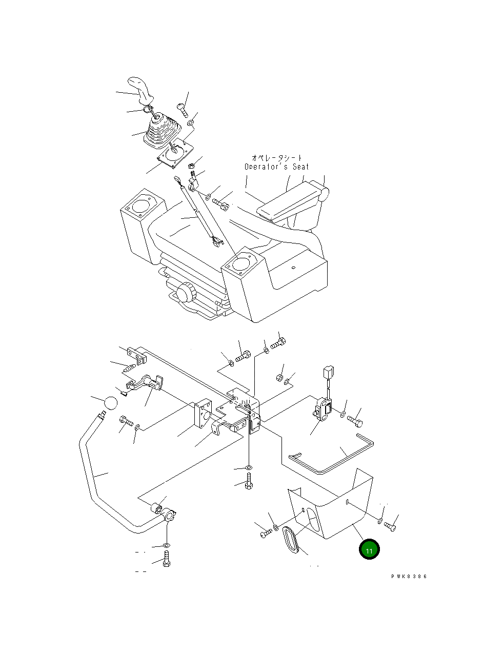 Крышка 21P-43-K1391 Komatsu