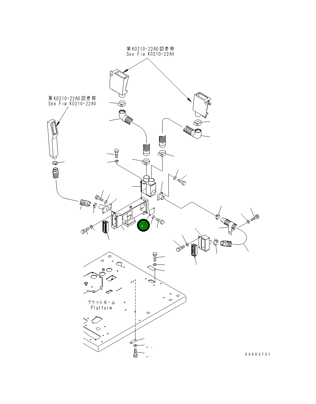 Крышка 23B-807-3730  Komatsu