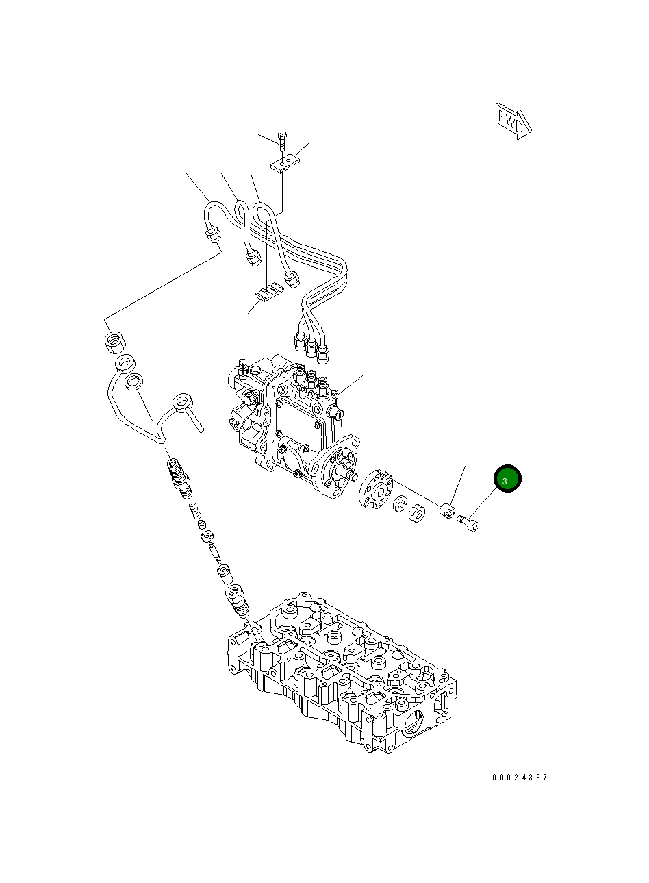 Болт YM119717-51490  Komatsu