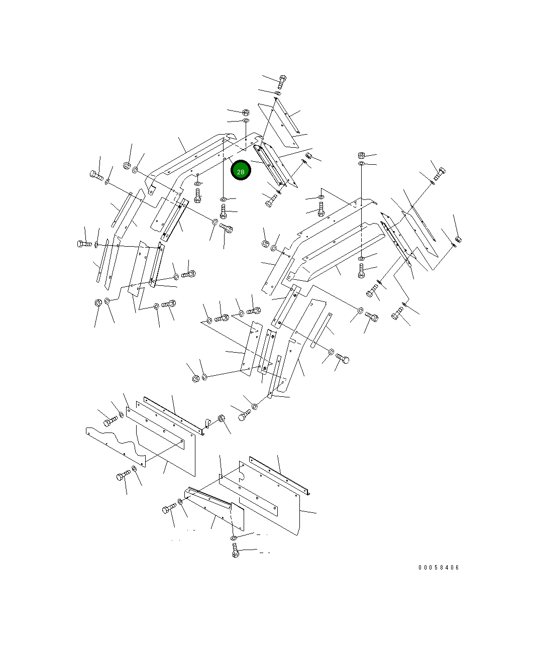 Крышка 56D-54-18930 Komatsu