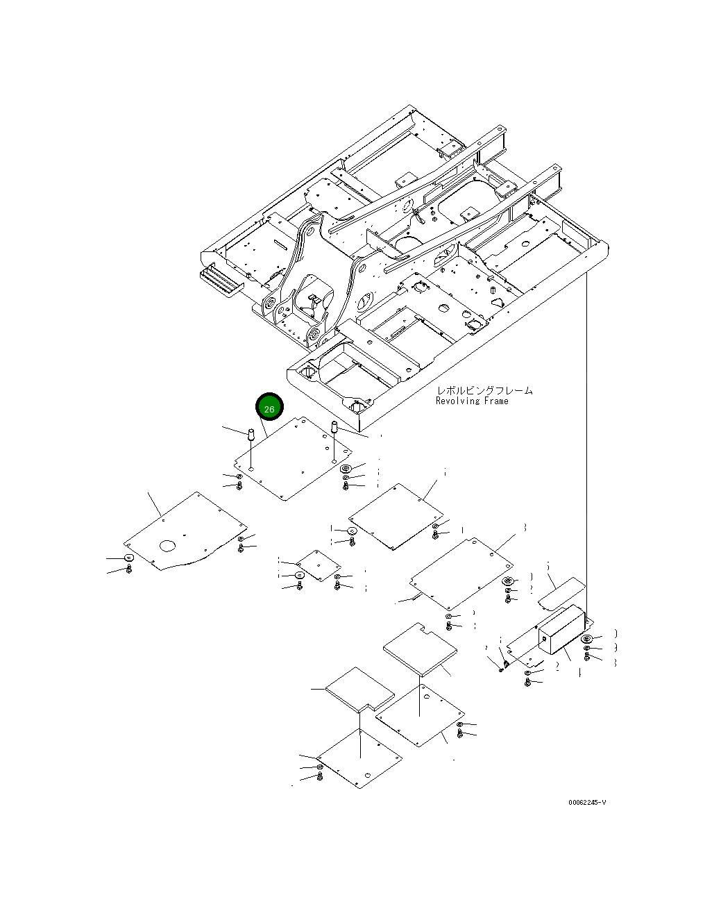 Крышка 20Y-54-74760  Komatsu