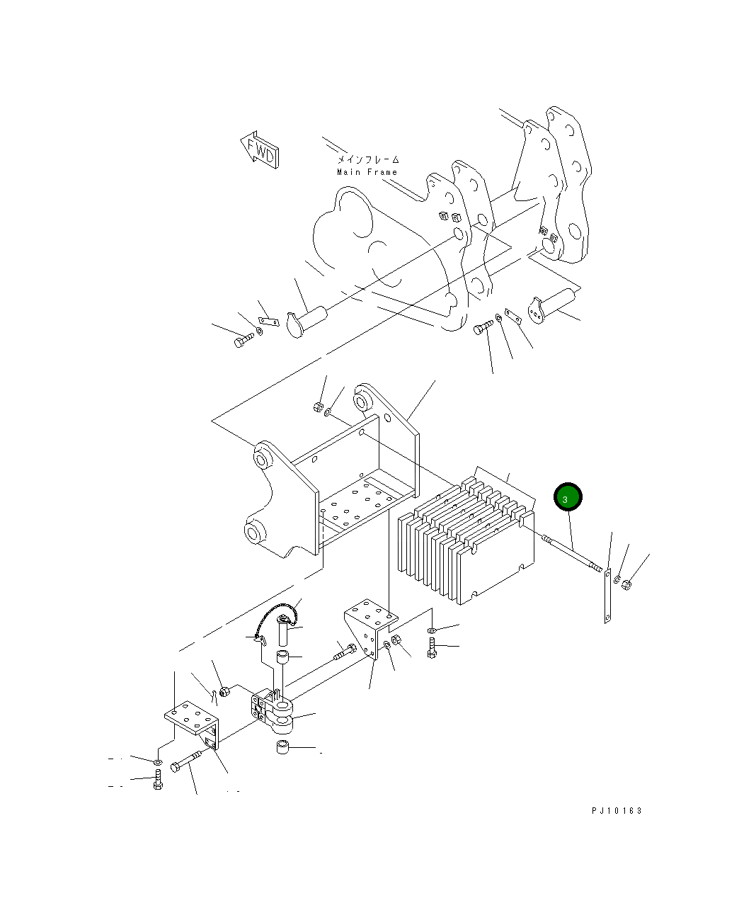Болт 195-69-12131  Komatsu