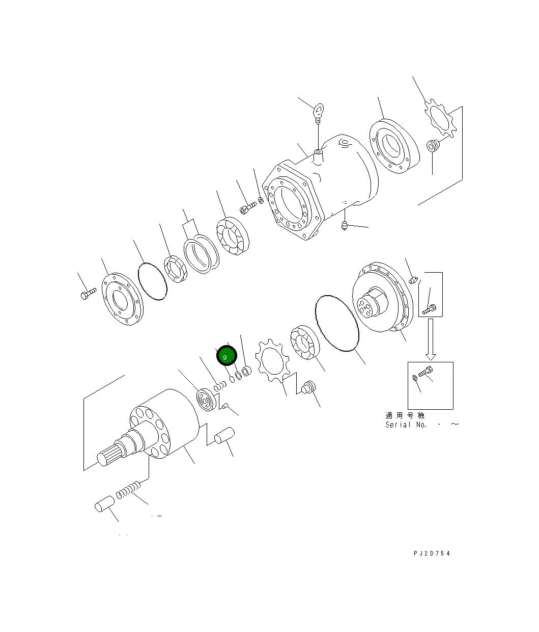 Кольцо уплотнительное (O-Ring) 262-61-26130 Komatsu