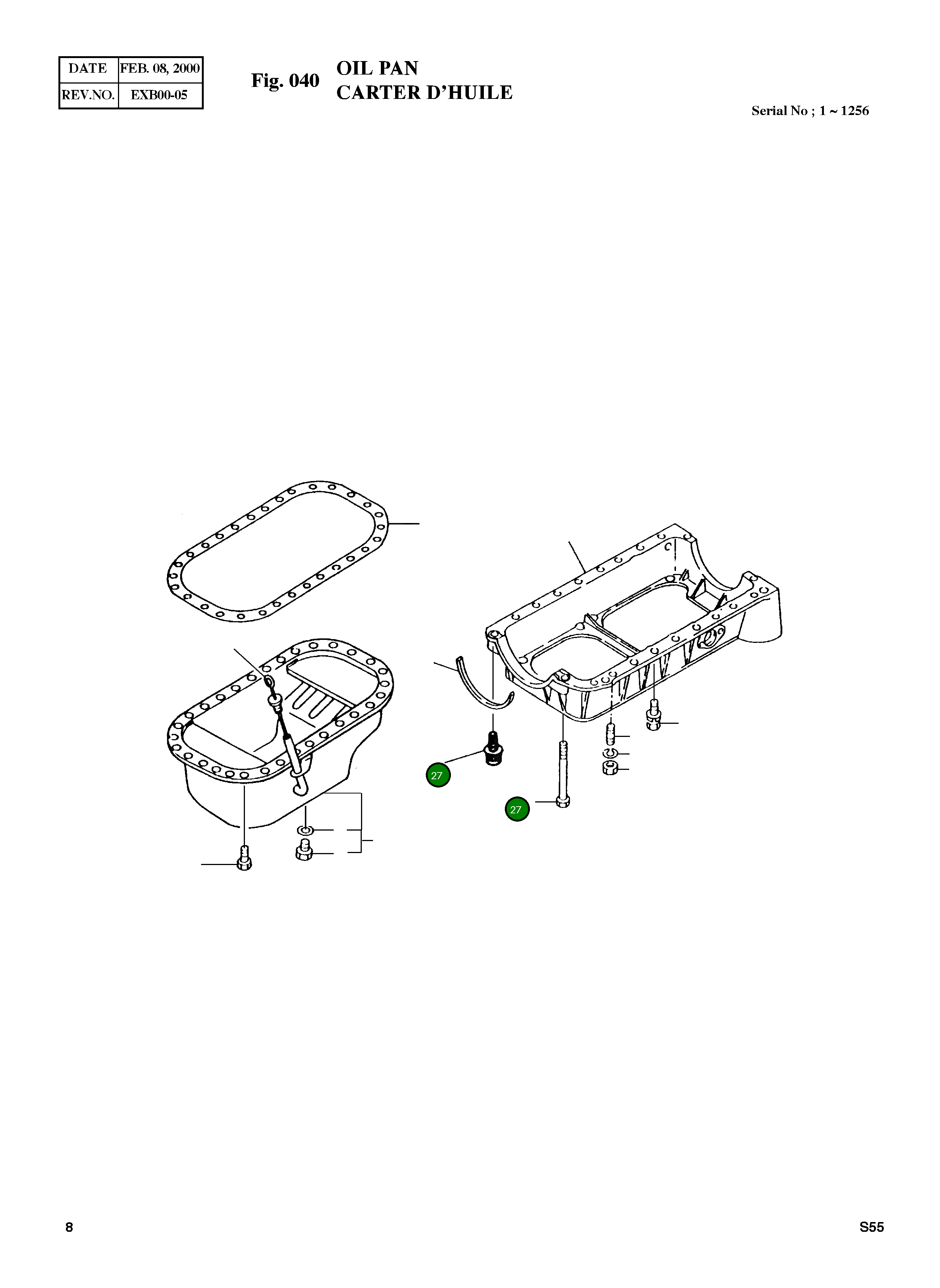 Болт 050140-8250 Komatsu