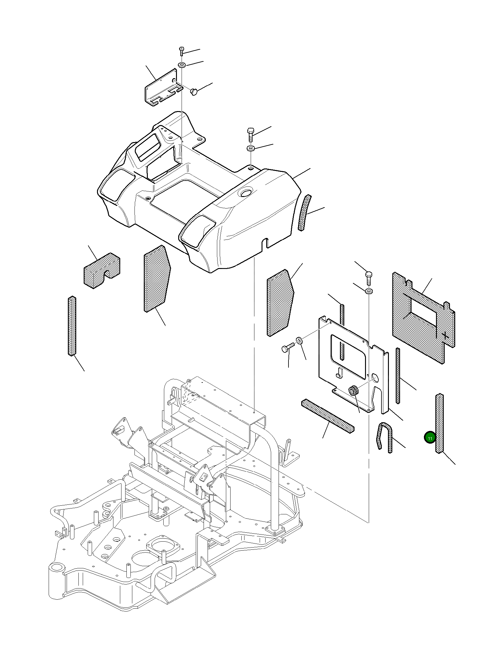 Крышка 3F0550061  Komatsu