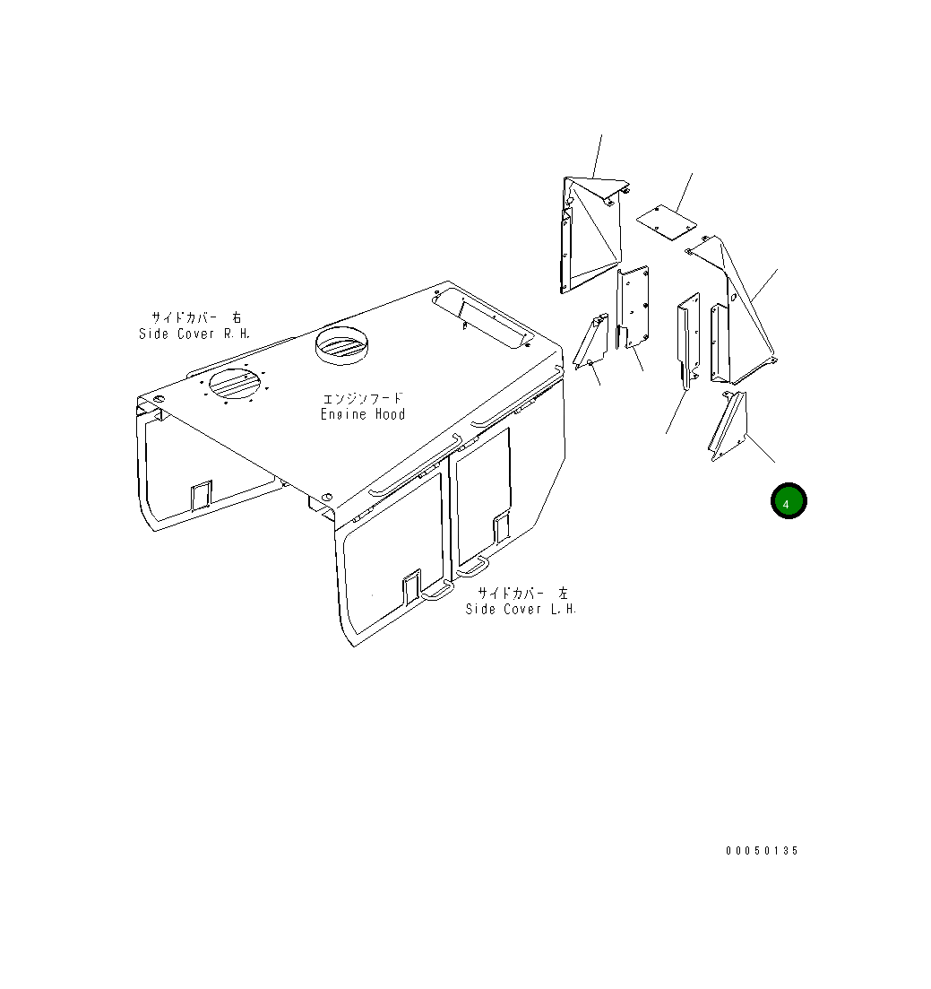 Крышка 195-54-81862  Komatsu