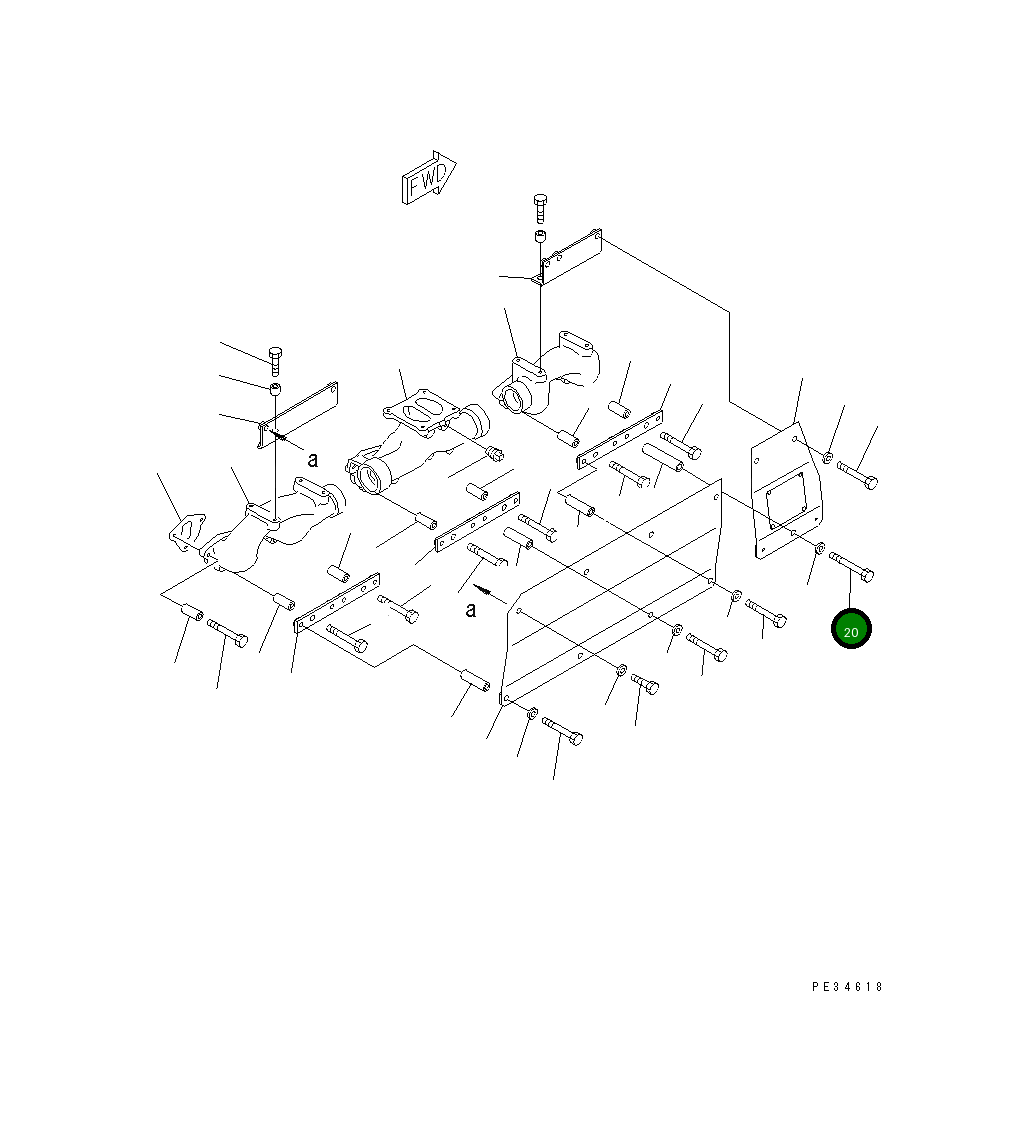 Болт 01011-E1030 Komatsu