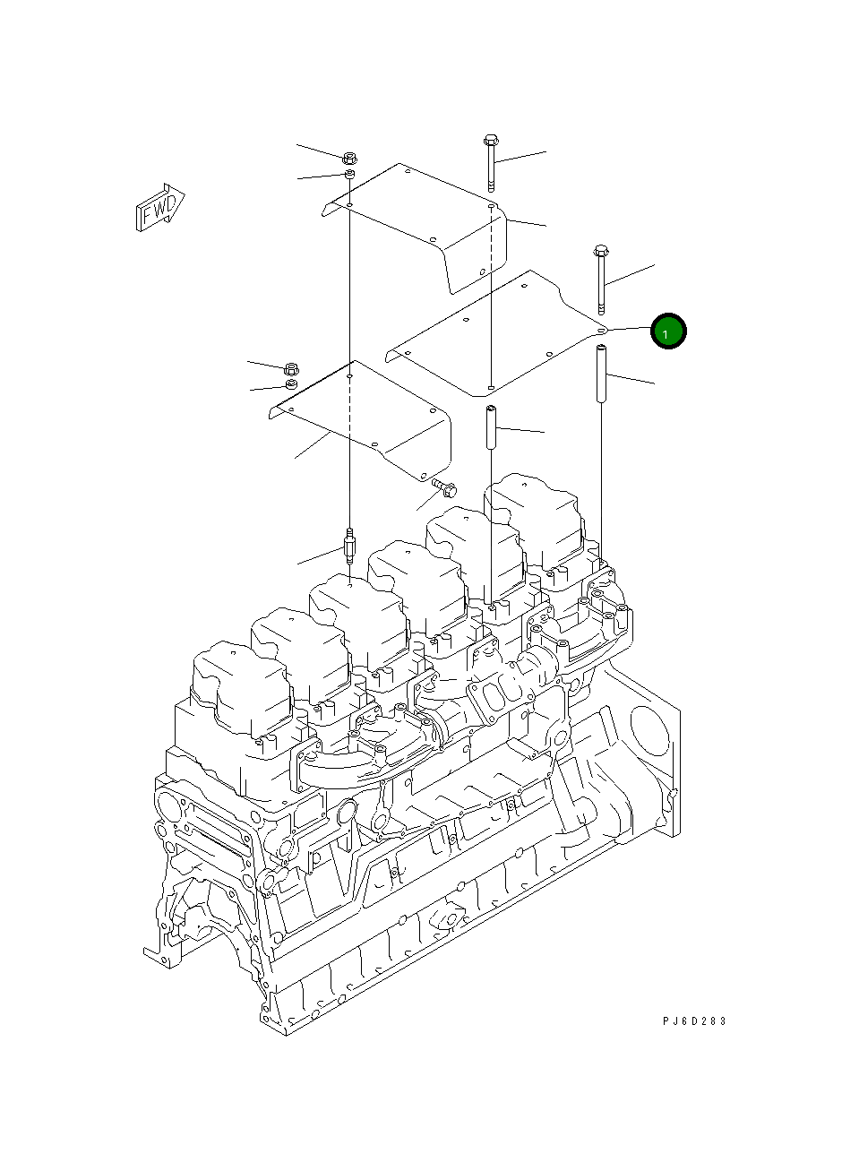 Крышка 6217-11-9860  Komatsu