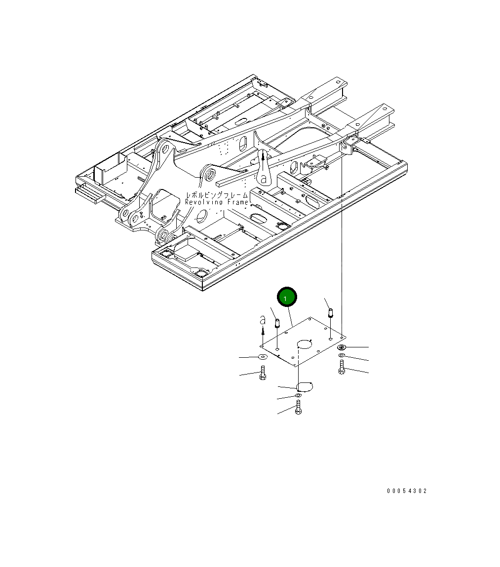 Крышка 208-54-72464  Komatsu