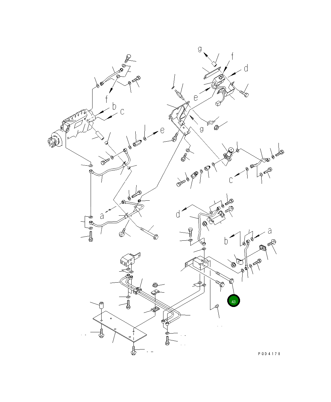 Болт 01435-01095 Komatsu