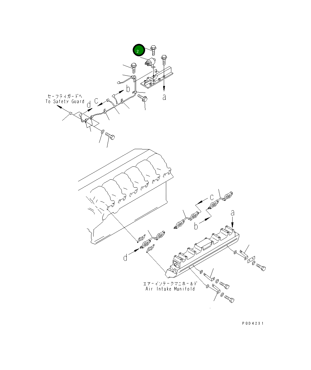 Болт 01435-20812 Komatsu