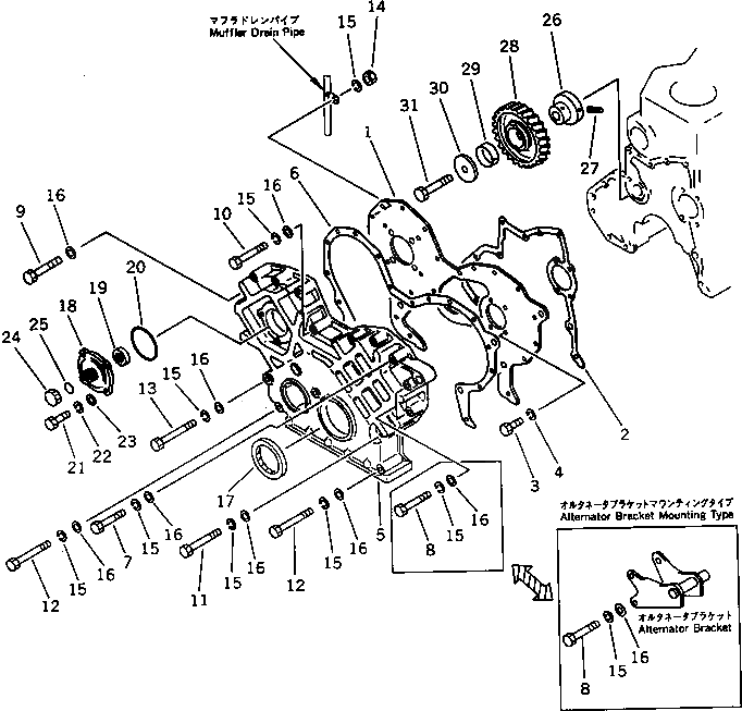 Болт 01435-00806 Komatsu