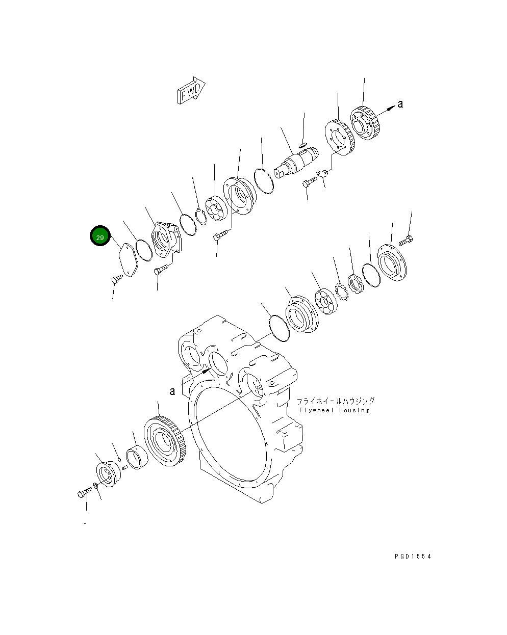 Крышка 6679-22-4150  Komatsu