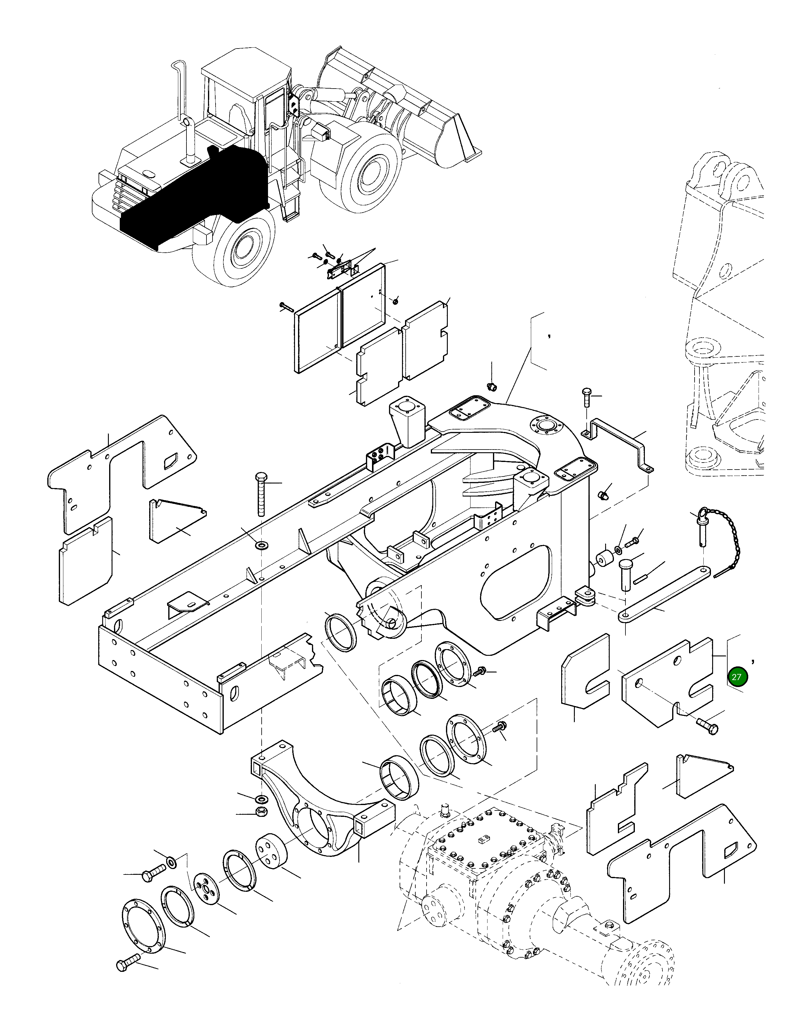 Крышка 419-46-H4190 Komatsu