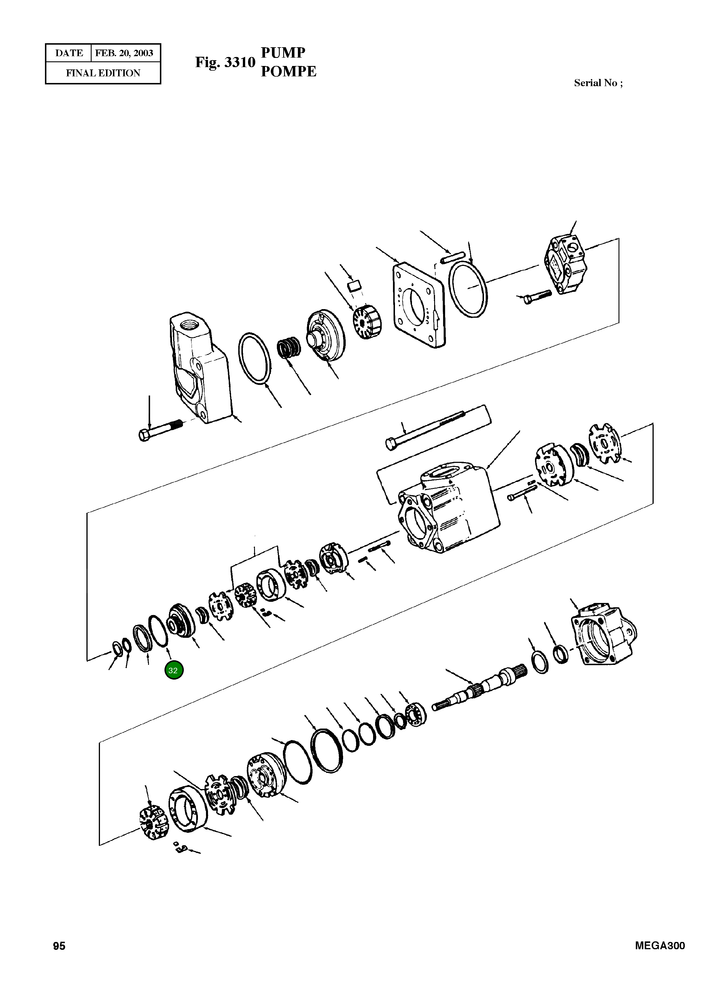 Кольцо уплотнительное (O-Ring) 154095 Komatsu