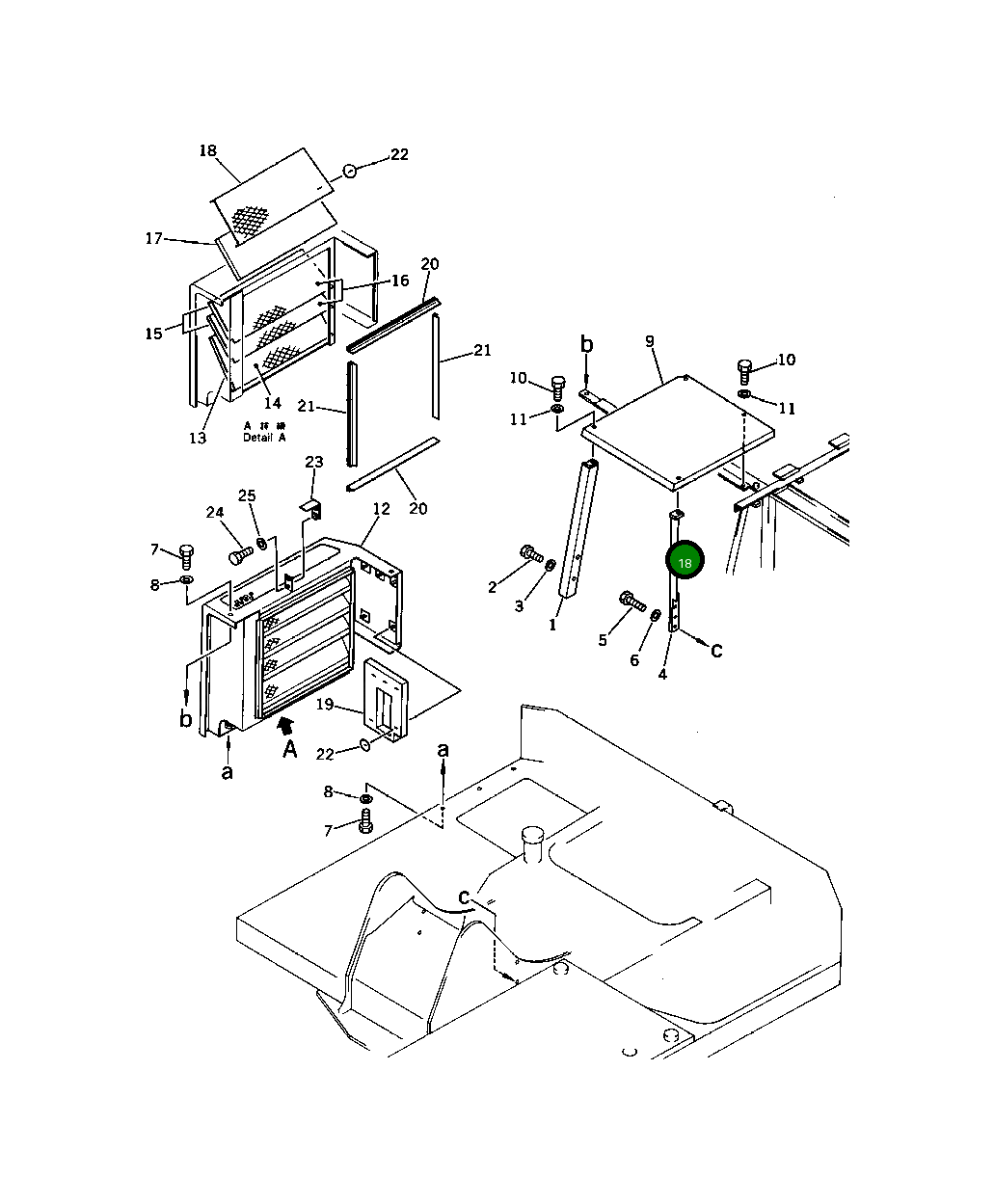 Крышка 201-54-38260  Komatsu