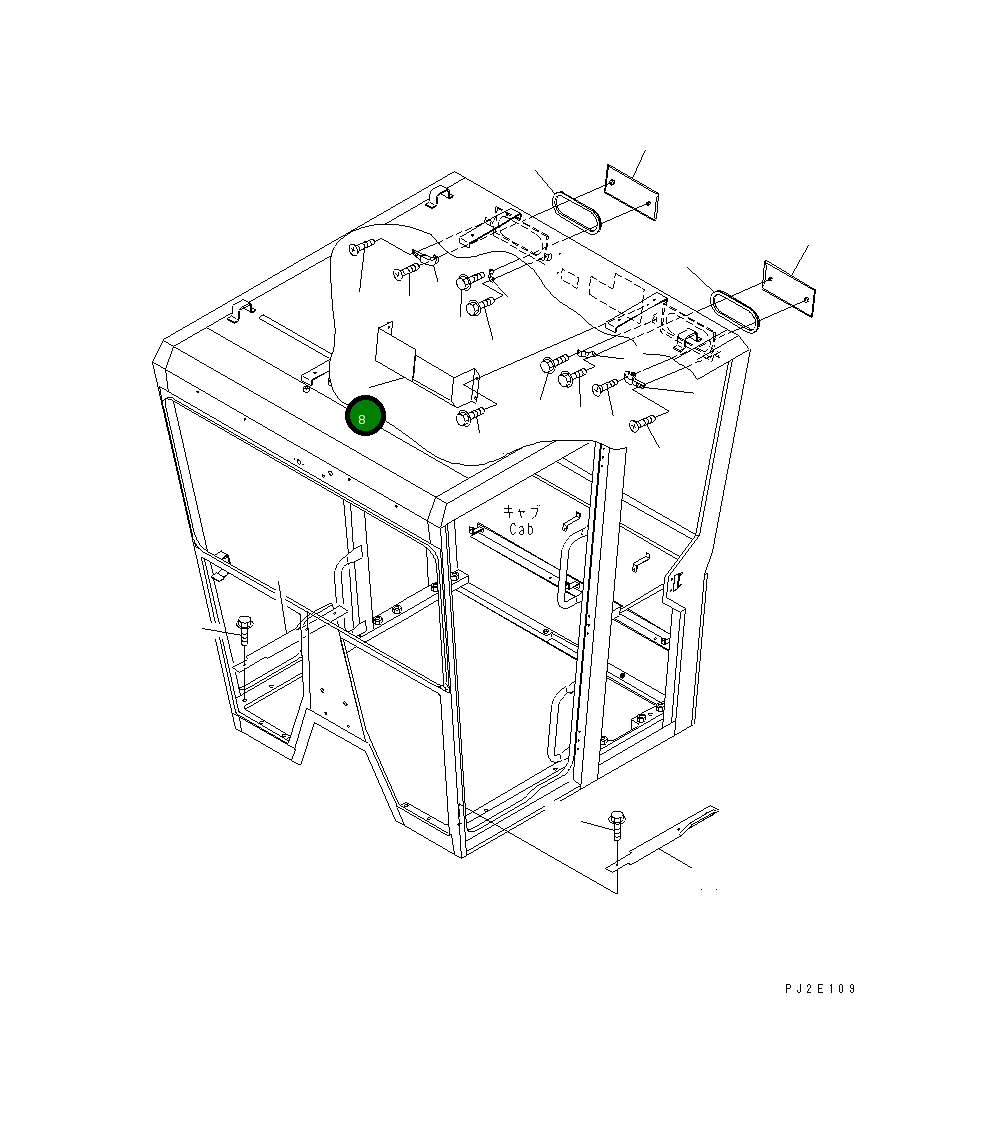 Крышка 23B-951-5871  Komatsu