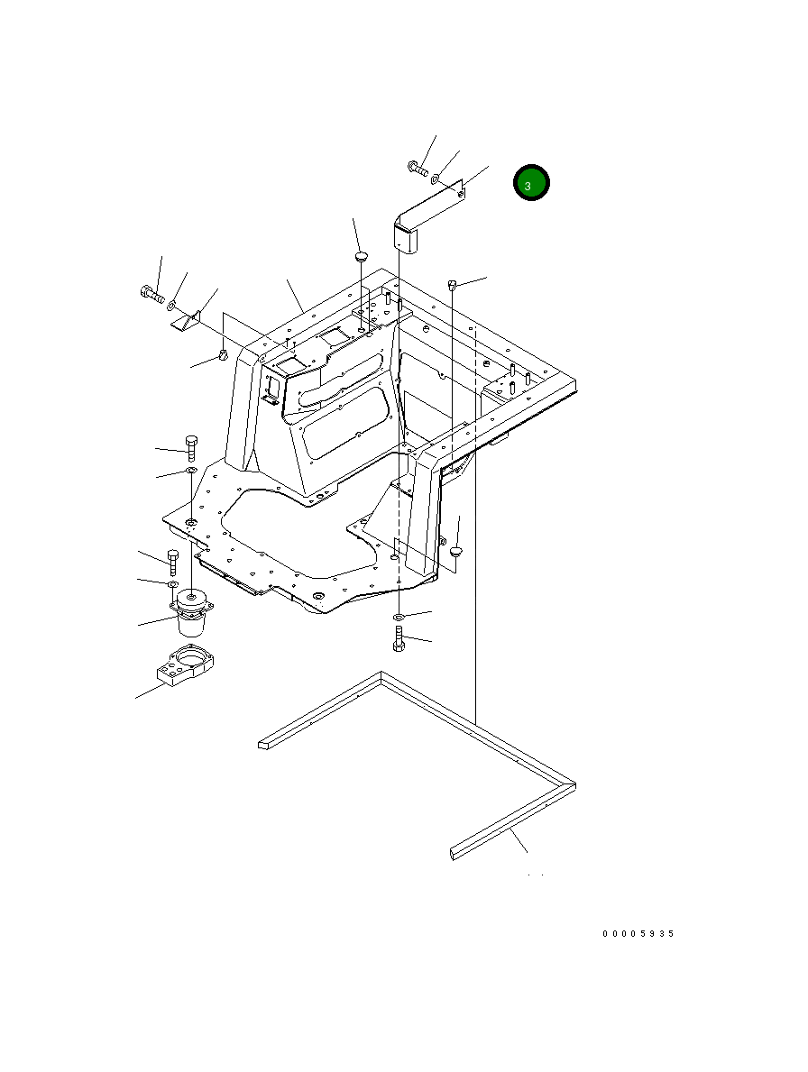 Крышка 154-43-73271  Komatsu