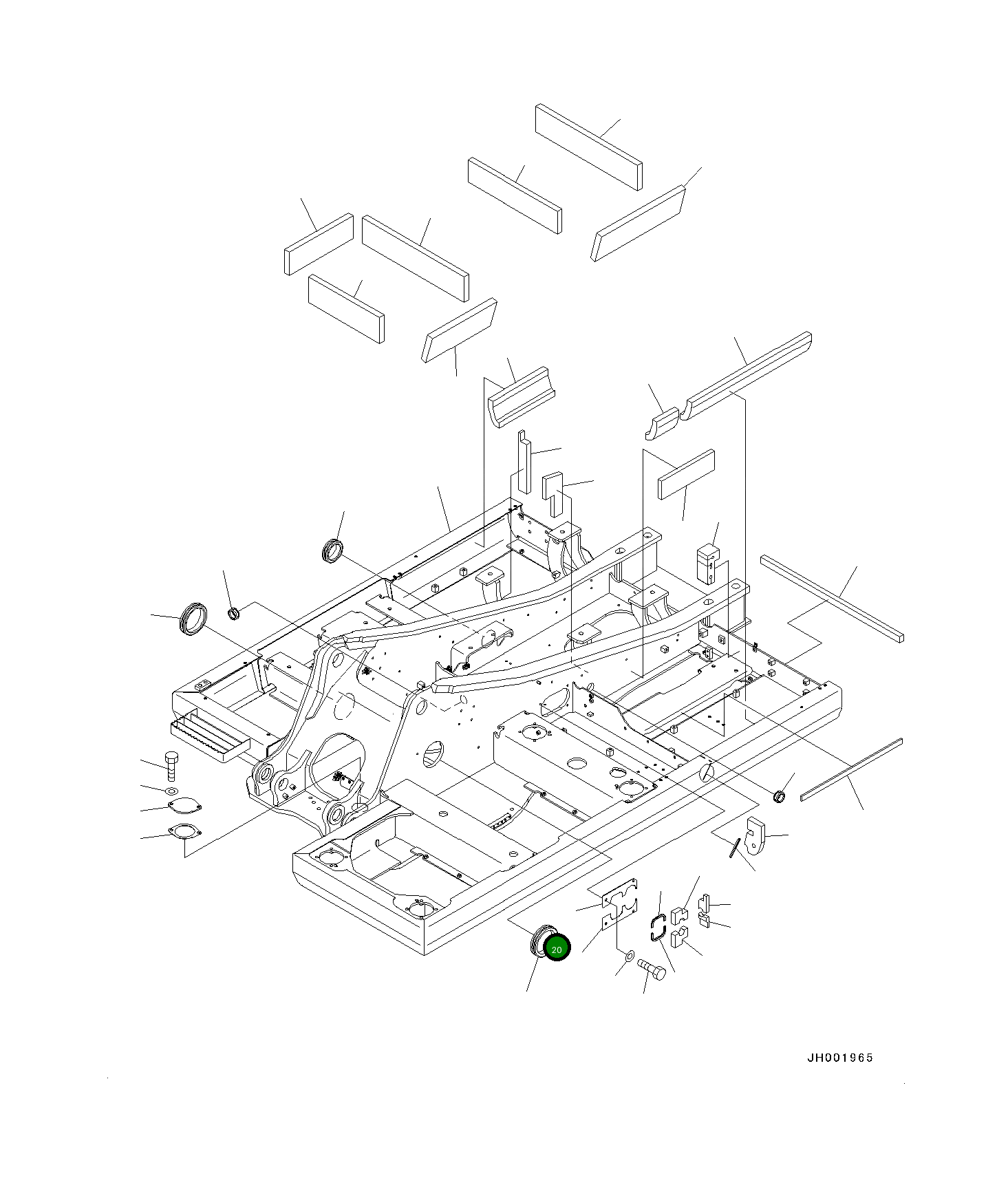 Крышка 21K-46-76420  Komatsu
