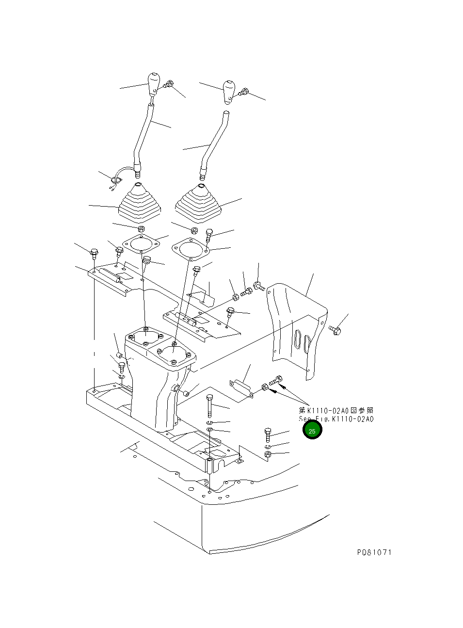 Болт YM26116-100502 Komatsu