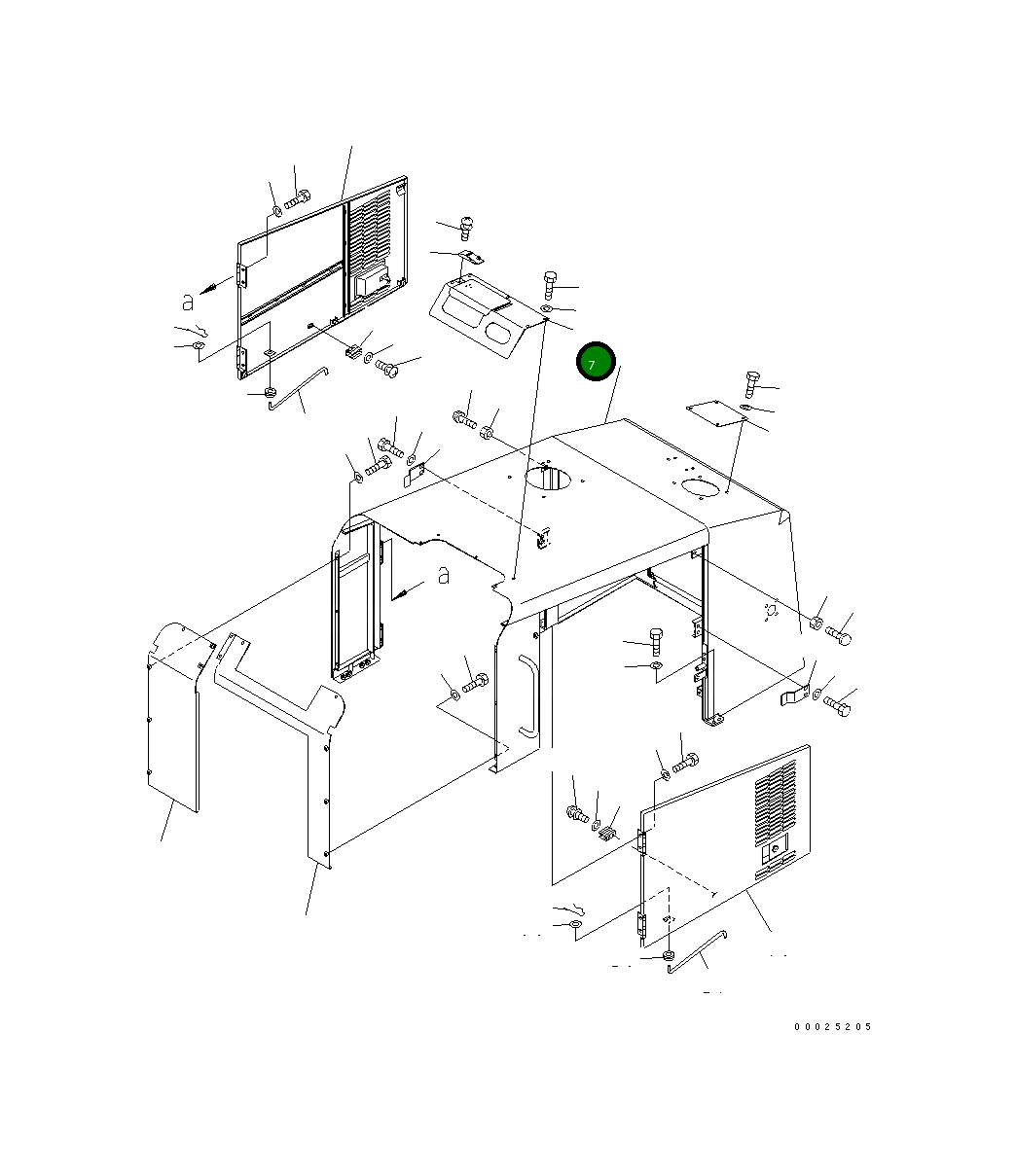 Крышка 23D-54-34282 Komatsu