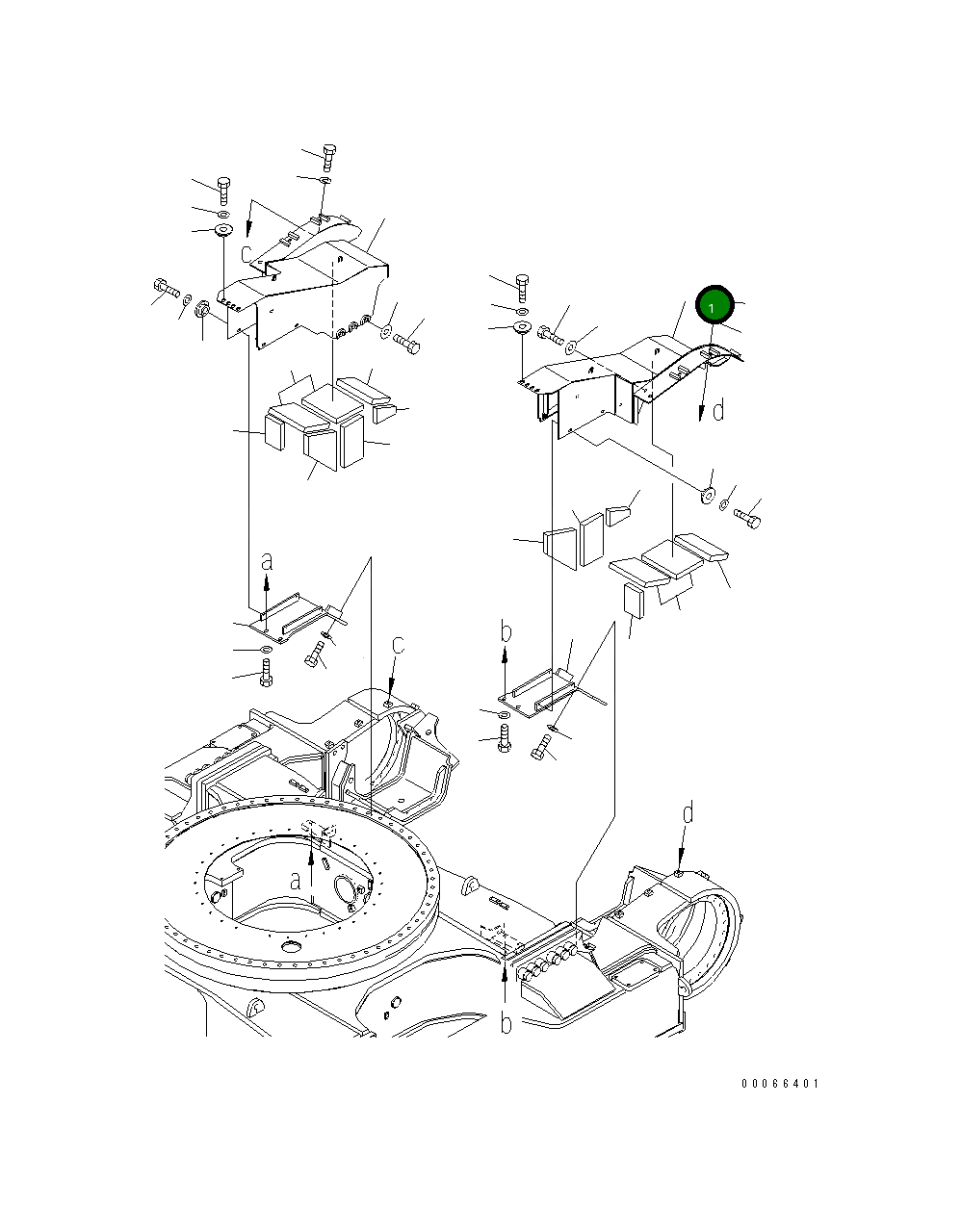 Крышка 21T-30-32154  Komatsu