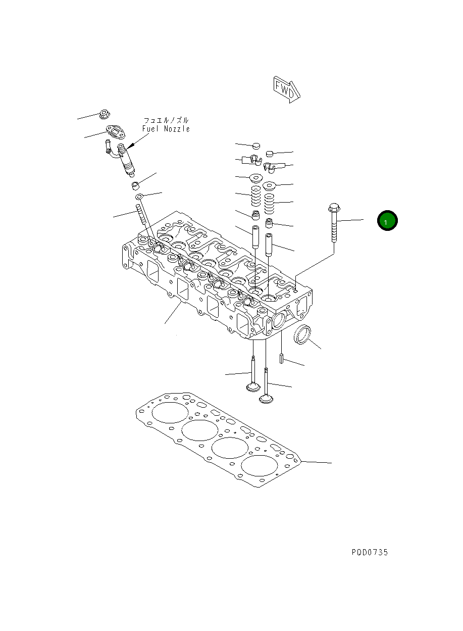 Болт YM129150-01200 Komatsu