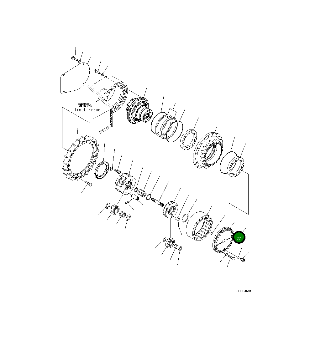 Крышка 20Y-27-42530 Komatsu