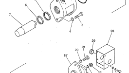 Правый палец фиксатора в сборе 234-43-05120 Komatsu