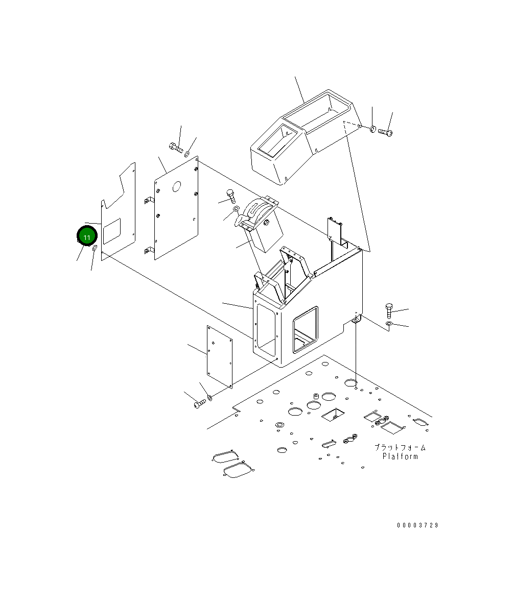 Крышка 23B-43-36130 Komatsu