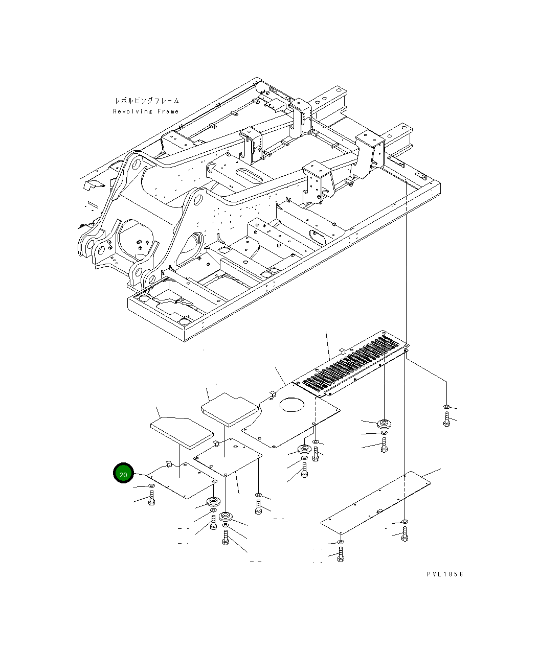 Крышка 21M-54-13160  Komatsu