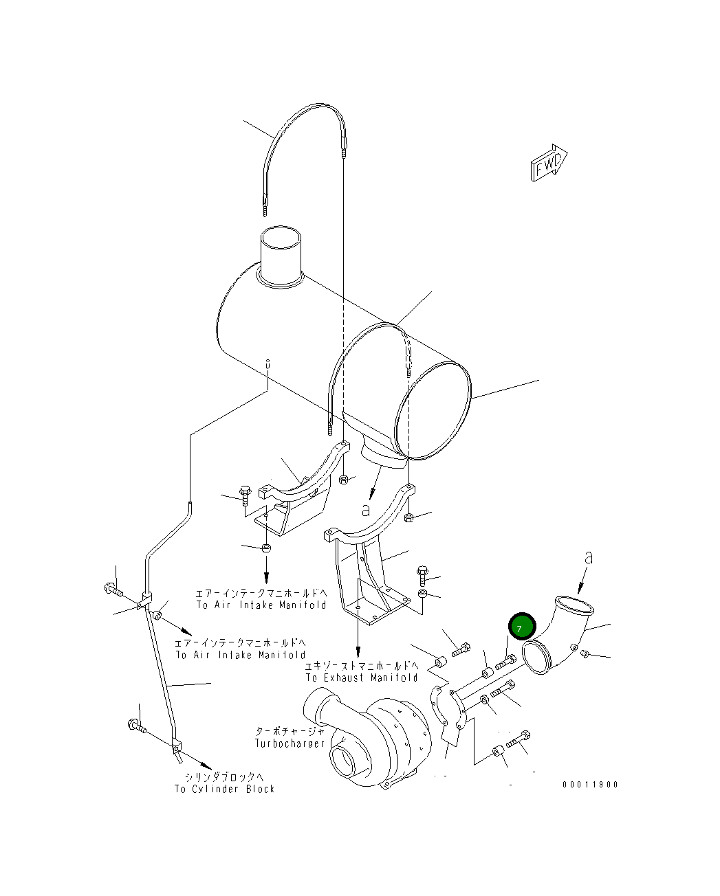 Болт 01020-11045 Komatsu