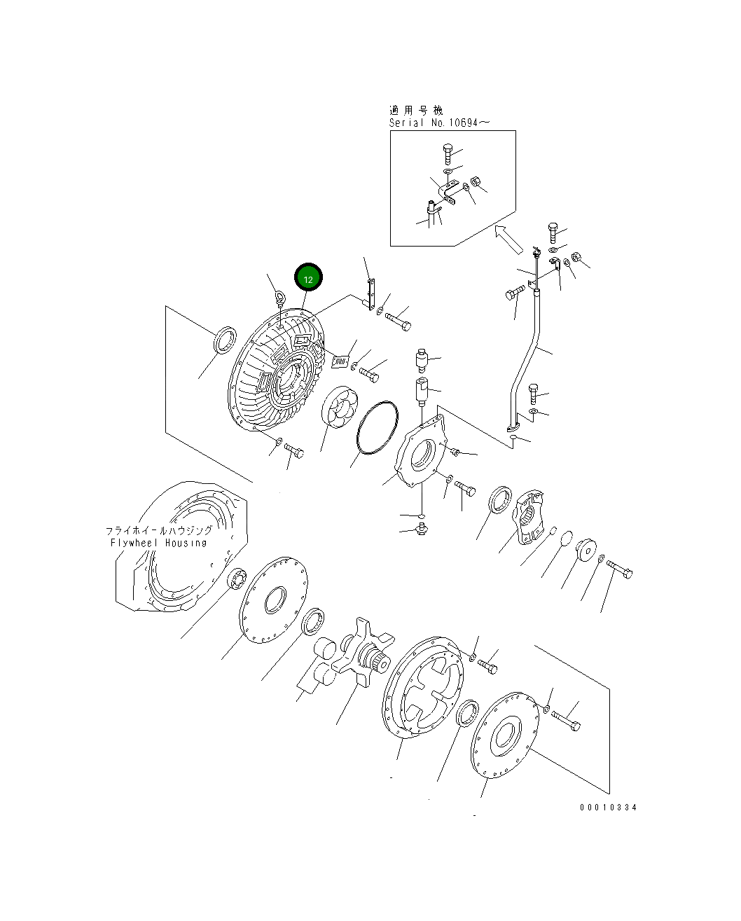 Крышка 198-12-41112 Komatsu