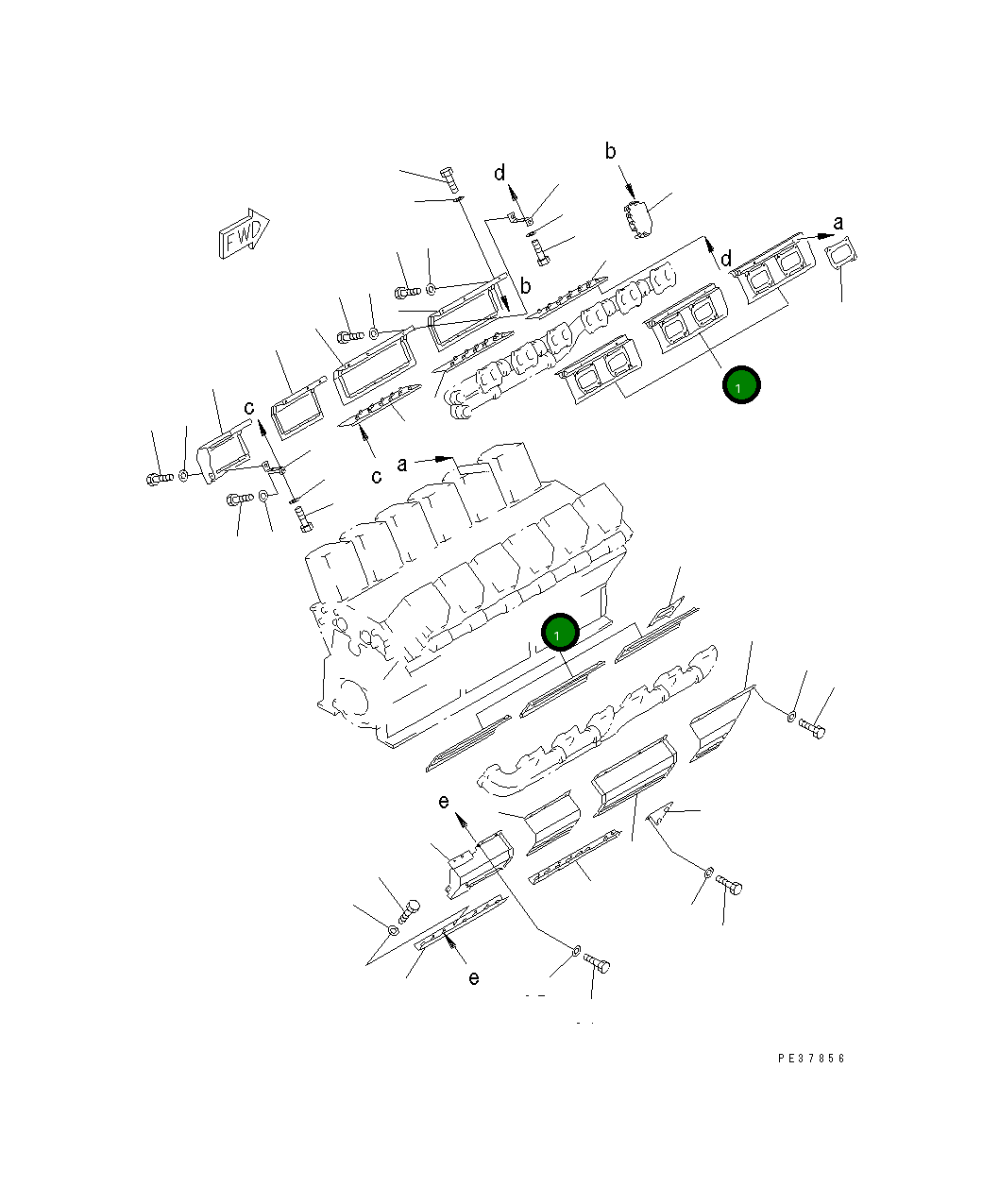 Крышка 6166-11-5912 Komatsu