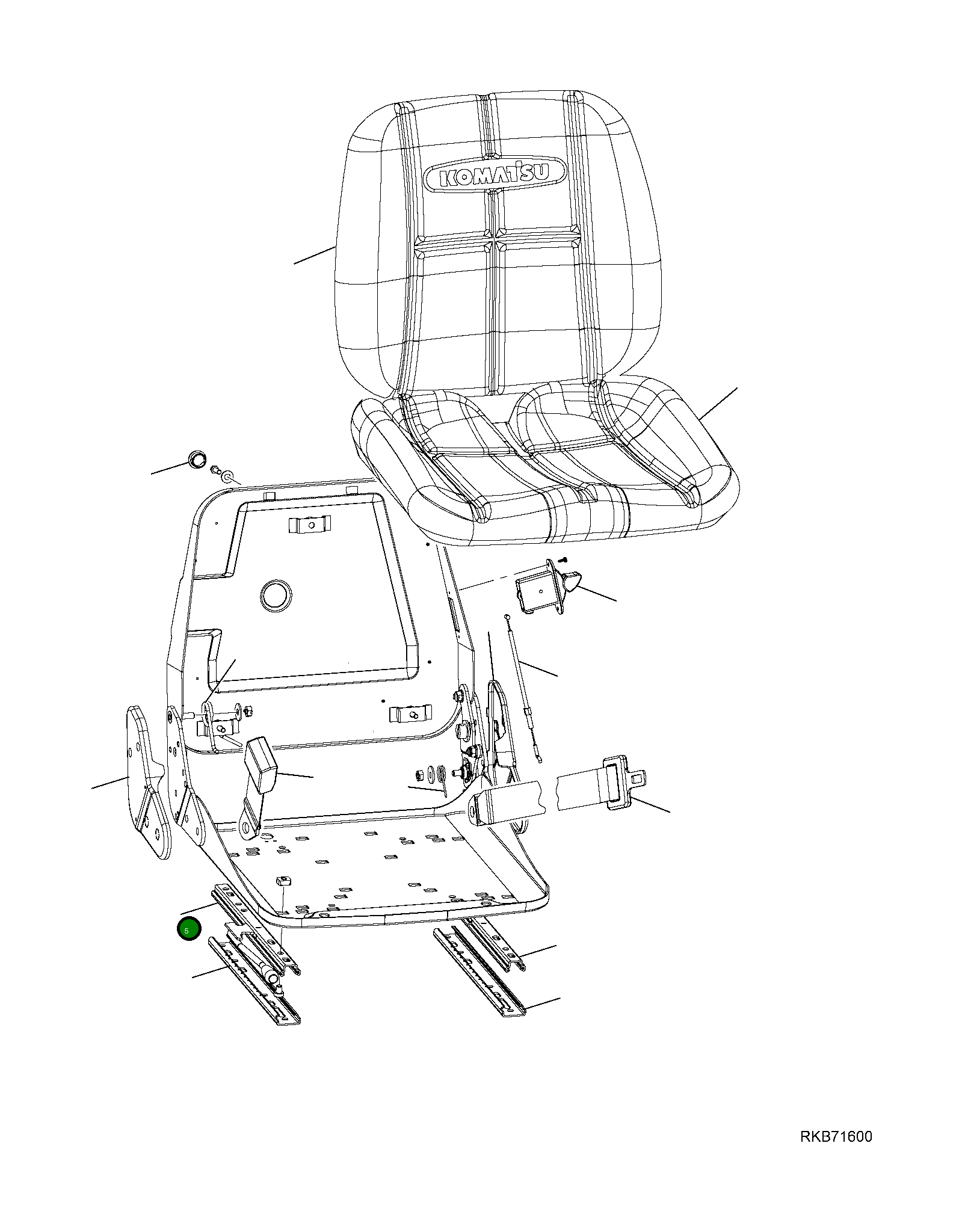 Крышка 22L-09-R2K40 Komatsu