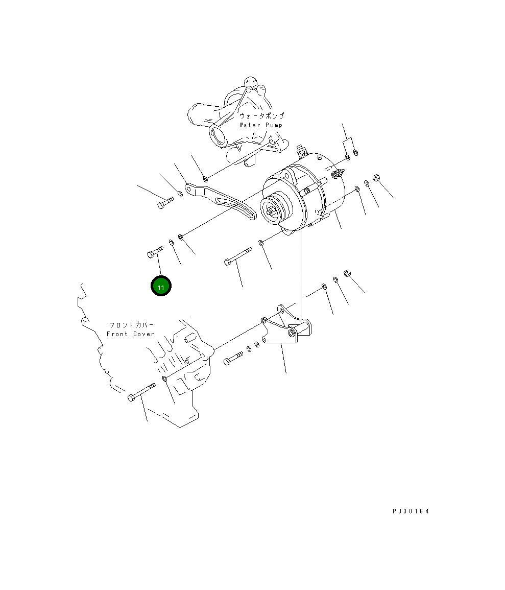 Болт 01050-31235  Komatsu