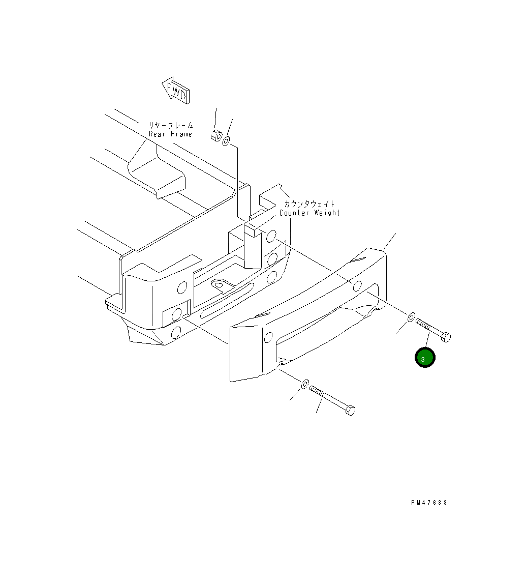 Болт 418-975-2120 Komatsu