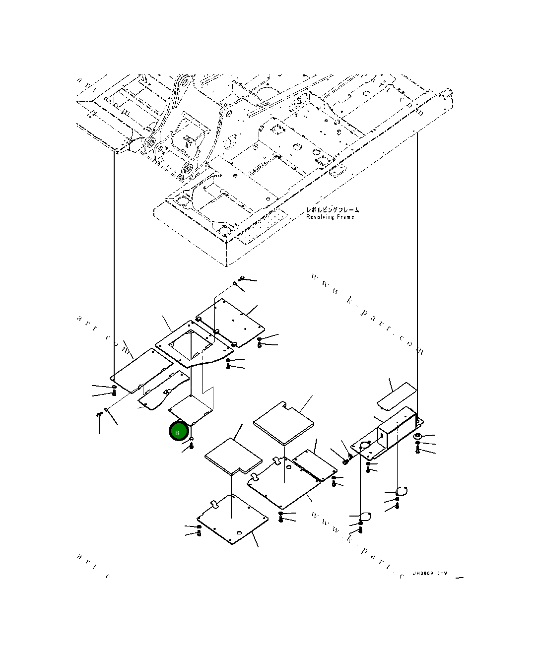 Крышка 20Y-54-B2120 Komatsu
