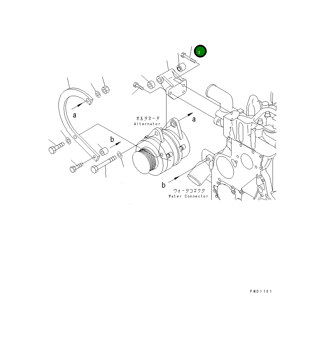 Болт 6735-61-2120  Komatsu