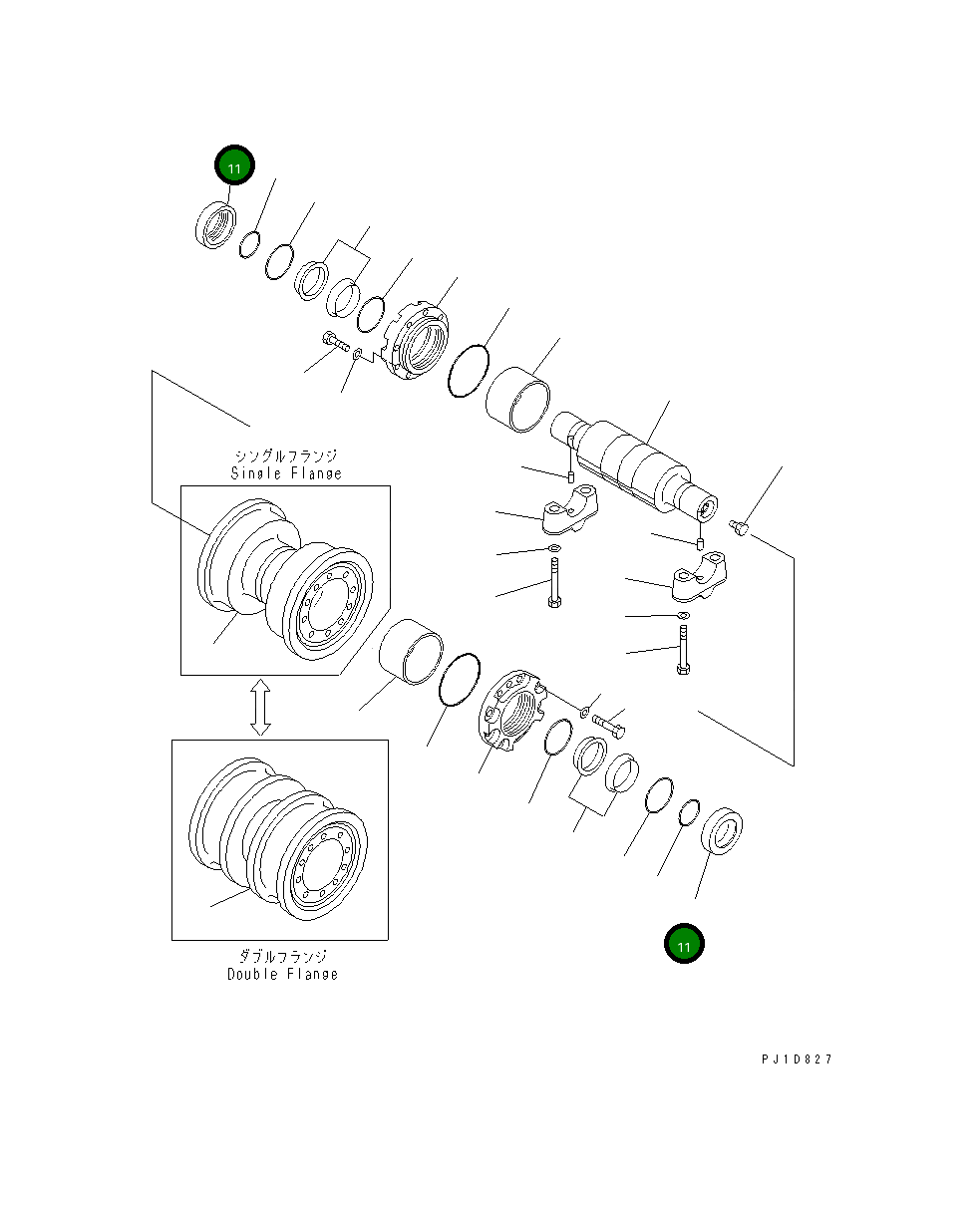 Кольцо 17M-30-27180  Komatsu